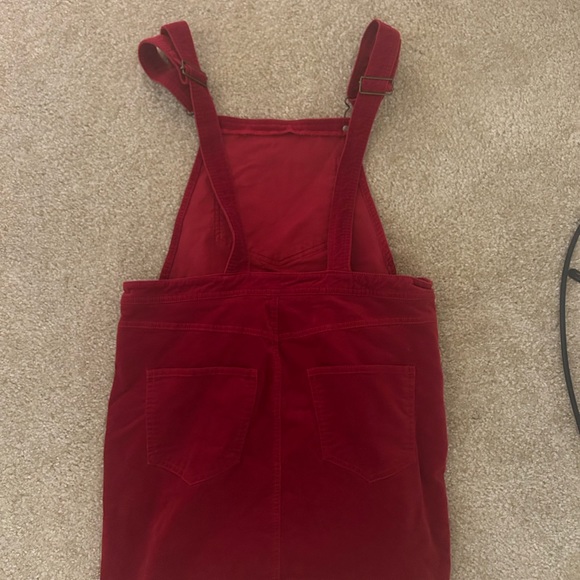 Forever 21 red corduroy overalls dress - Picture 2 of 2